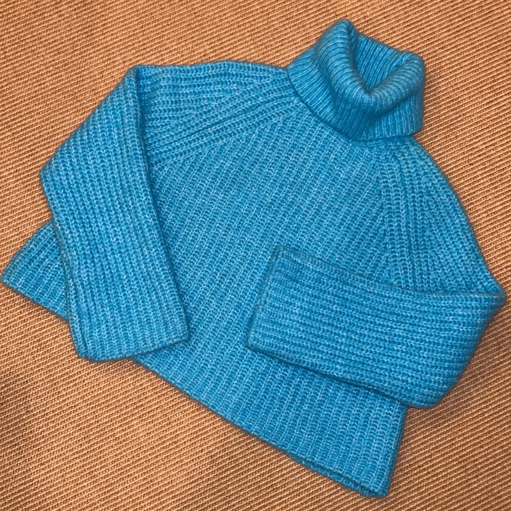 Zara Blue Turtleneck Sweater